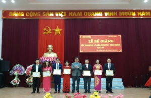 Bế giảng lớp Trung cấp lý luận chính trị - hành chính  khóa 41 (huyện Hà Quảng)