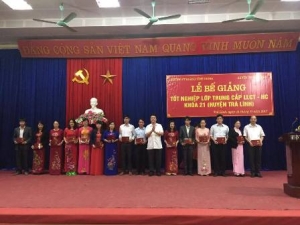 Bế giảng lớp Trung cấp lý luận chính trị - hành chính khóa 21 (huyện Trà Lĩnh)