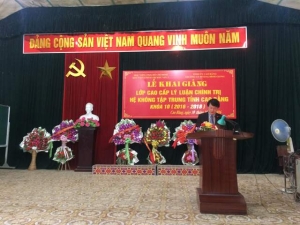 Khai giảng lớp Cao cấp lý luận chính trị  khóa 10 năm học 2016 - 2018 tỉnh Cao Bằng
