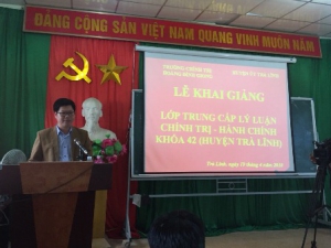 Khai giảng Lớp Trung cấp lý luận chính trị - hành chính  khóa 42 (huyện Trà Lĩnh)