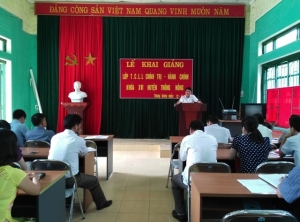 Khai giảng lớp Trung cấp lý luận chính trị - hành chính khóa 16 huyện Thông Nông