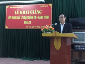 Khai giảng lớp Trung cấp lý luận chính trị - hành chính khóa 79  huyện Bảo Lạc