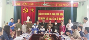 Đoàn Trường Chính trị Hoàng Đình Giong tổ chức đi nghiên cứu thực tế tại xã Độc Lập, huyện Quảng Hòa