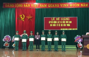 Bế giảng Lớp Bồi dưỡng lý luận chính trị và kiến thức QLNN  cho đảng viên mới là chiến sỹ Bộ đội Biên phòng năm 2019