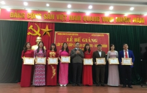 Bế giảng lớp Trung cấp lý luận chính trị - hành chính  khóa 59 (huyện Quảng Uyên)