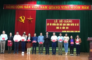 Bế giảng lớp Bồi dưỡng kiến thức quản lý nhà nước chính quyền cơ sở  lớp thứ ba năm 2019