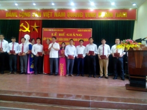 Bế giảng lớp Trung cấp lý luận chính trị - hành chính khóa 19 (huyện Quảng Uyên)