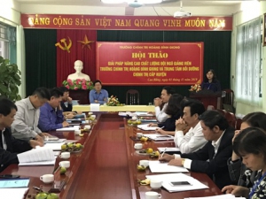 Hội thảo khoa học “Giải pháp nâng cao chất lượng đội ngũ giảng viên  Trường Chính trị Hoàng Đình Giong và Trung tâm Bồi dưỡng chính trị cấp huyện”