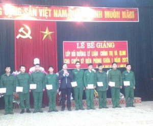 Bế giảng lớp Bồi dưỡng lý luận chính trị và QLNN cho chiến sỹ Biên phòng khóa 1 năm 2017