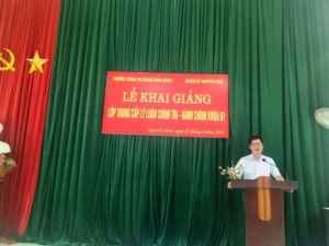 Khai giảng lớp Trung cấp lý luận chính trị - hành chính  khóa 61 (huyện Nguyên Bình)