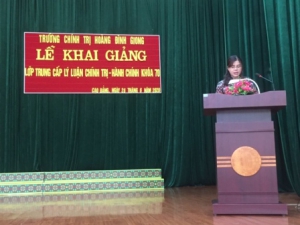 Khai giảng lớp Trung cấp lý luận chính trị - hành chính khóa 70