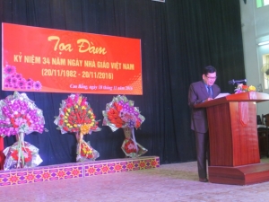 Tạo đàm kỷ niệm 34 năm ngày nhà giáo Việt Nam  (20/11/1982- 20/11/2016)