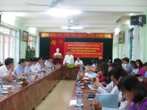 Đoàn công tác Học viện Chính trị quốc gia Hồ Chí Minh  thăm và làm việc tại Trường Chính trị Hoàng Đình Giong