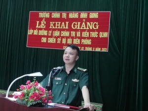 Bế giảng lớp Bồi dưỡng Lý luận chính trị và kiến thức quản lý nhà nước  cho chiến sỹ Bộ đội Biên phòng tỉnh năm 2021