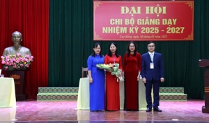 Đại hội Chi bộ điểm trực thuộc Đảng bộ Trường Chính trị Hoàng Đình Giong